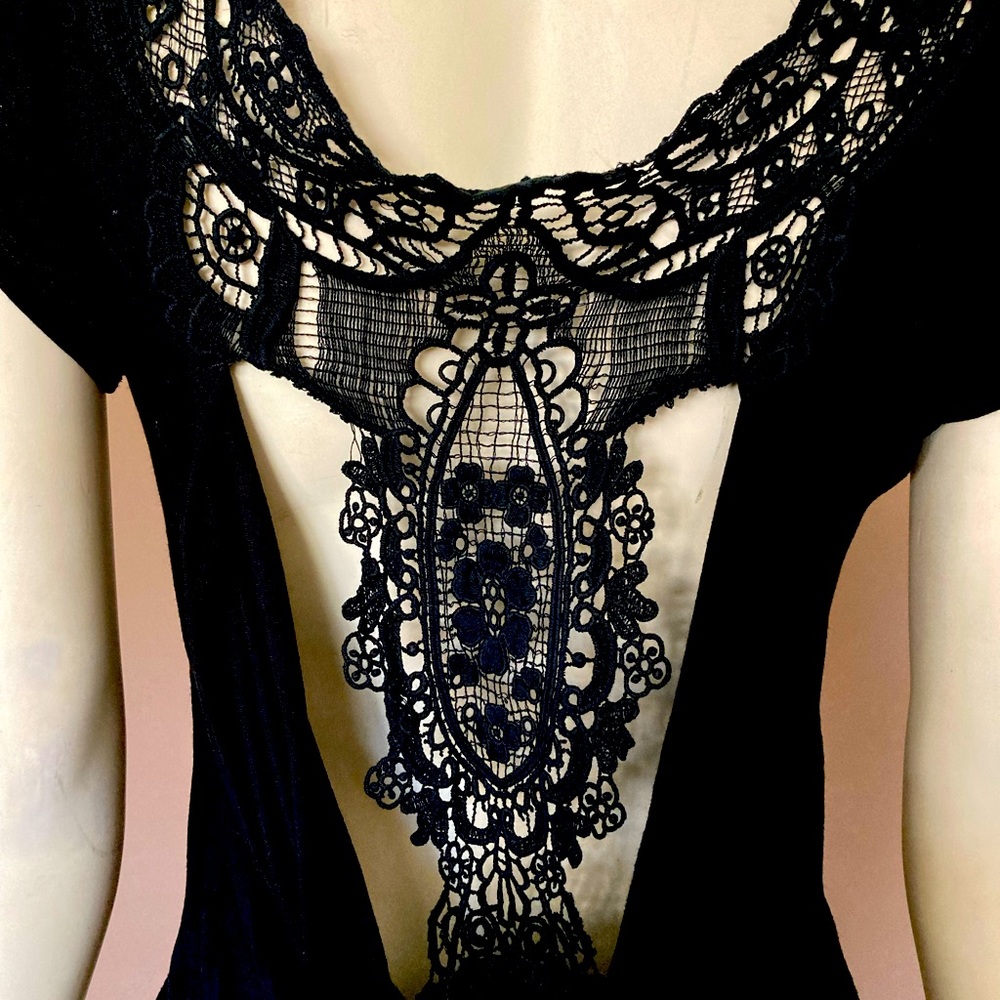 Black top with very sexy back lace detail